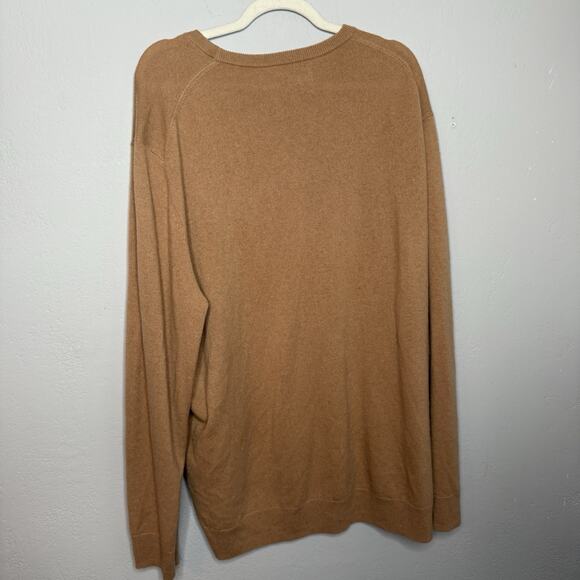 The Common's Men's 100% Cashmere Sweater Brown Camel Crewneck Size XXL - Picture 3 of 7
